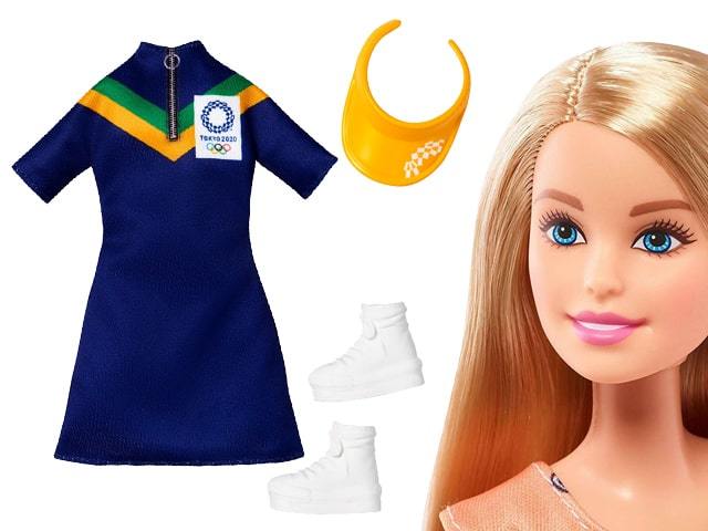 Набор одежды Barbie Olympics 2020 синее платье GHX86