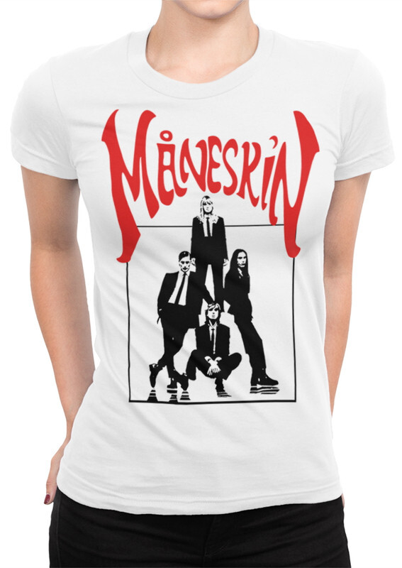 фото Футболка женская dream shirts maneskin - манескин белая xs