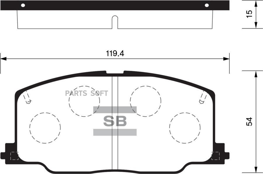 

Тормозные колодки Sangsin brake SP1436, SP1436