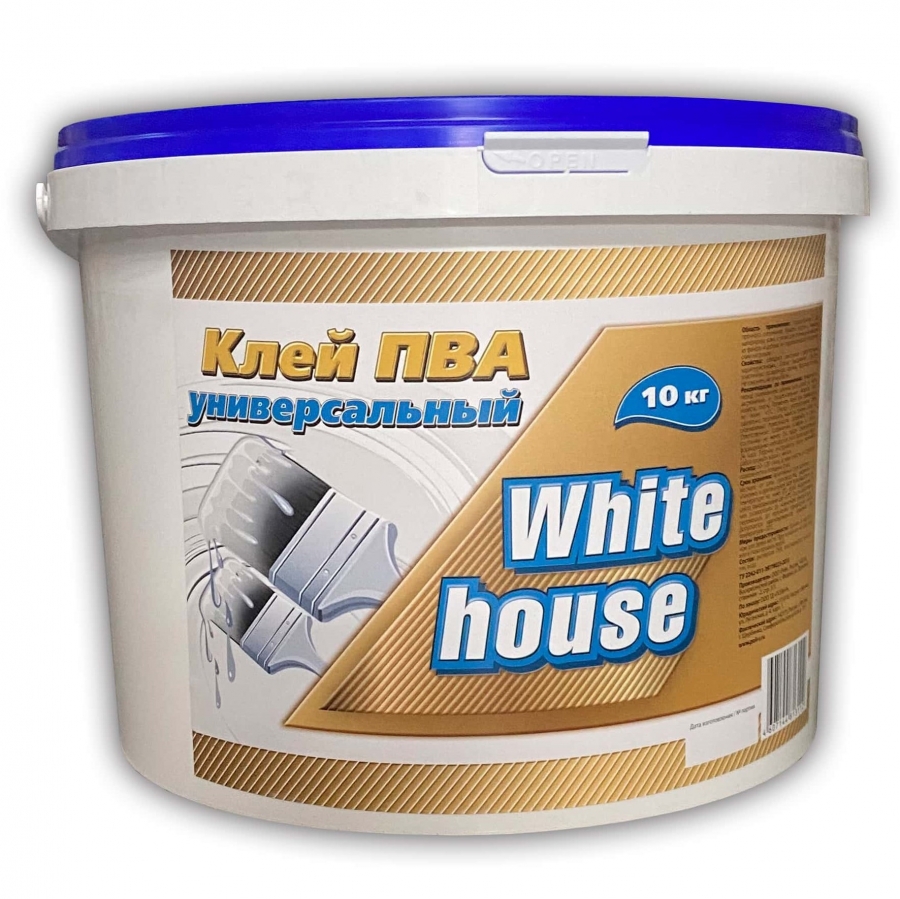 Клей ПВА White House универсальный 10 кг клей пва white house универсальный 0 9 кг