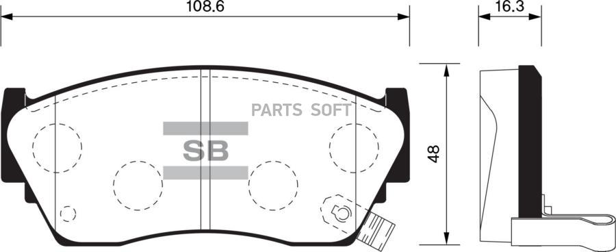 

Тормозные колодки Sangsin brake SP1489, SP1489