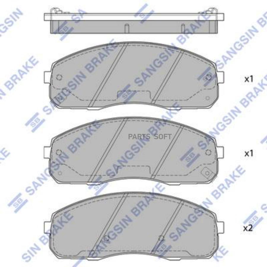 

Тормозные колодки Sangsin brake SP1735, SP1735
