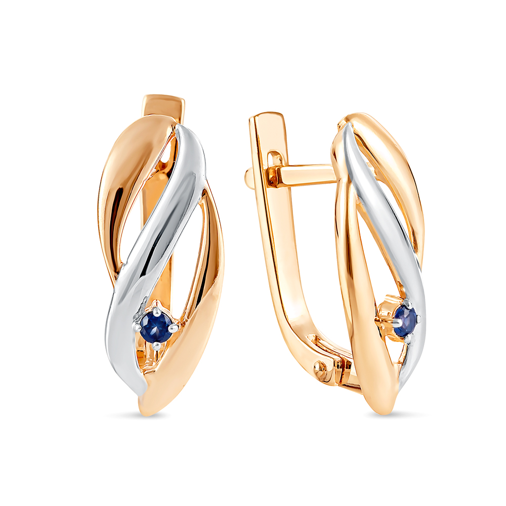 

Серьги из серебра с синтетическим сапфиром SamoroDki Jewelry 2-03-004-01з