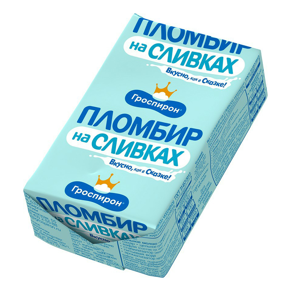 

Мороженое пломбир на сливках ванильное 15% 90 г