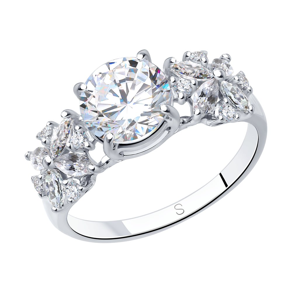 

Кольцо из серебра р. 20 SOKOLOV 94012395, фианит, 94012395