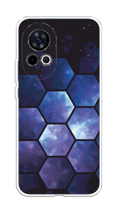 

Чехол на Huawei Nova 12 "Соты космос", Черный;фиолетовый, 6123050-1