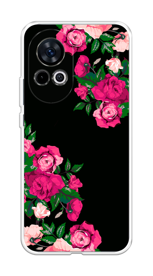 

Чехол на Huawei Nova 12 "Розы фуксия", Черный;розовый;зеленый, 6123050-1