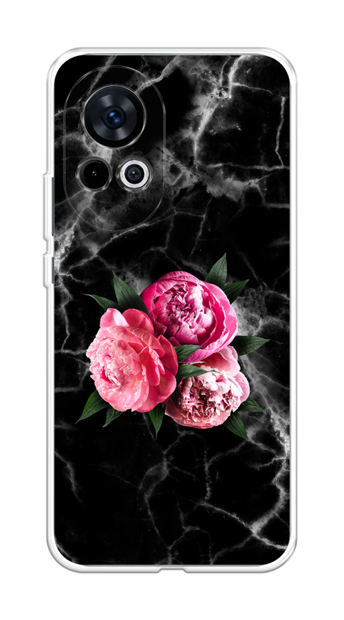 

Чехол на Huawei Nova 12 "Букет на черном мраморе", Черный;серый;розовый;зеленый;белый, 6123050-1