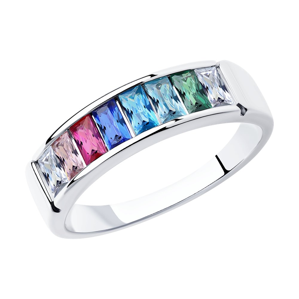

Кольцо из серебра р. , SOKOLOV 94013255, корунд искусственный\фианит, 94013255