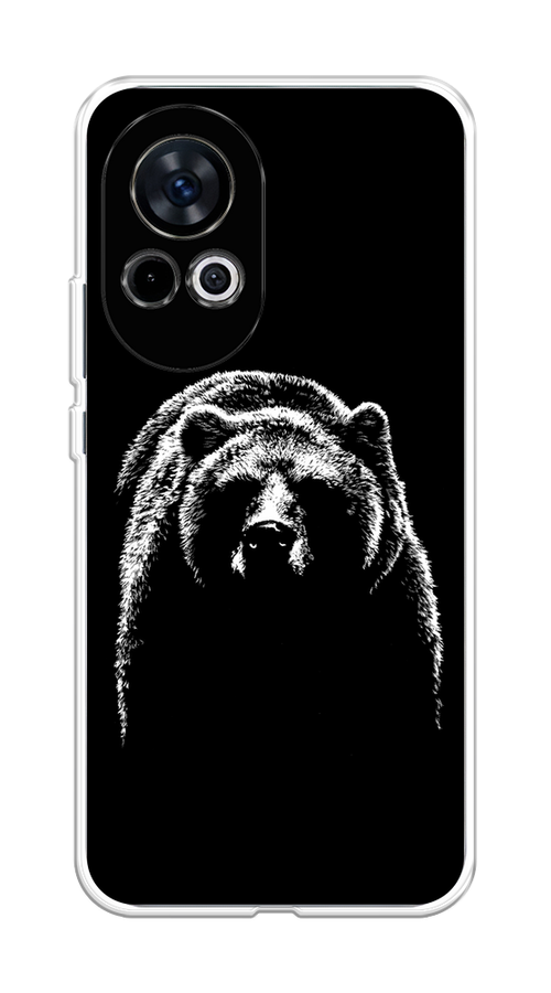 

Чехол на Huawei Nova 12 "Медведь в ночи", Белый;черный, 6123050-1