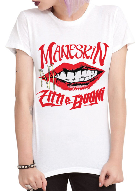 фото Футболка женская dream shirts группа манескин - maneskin белая l