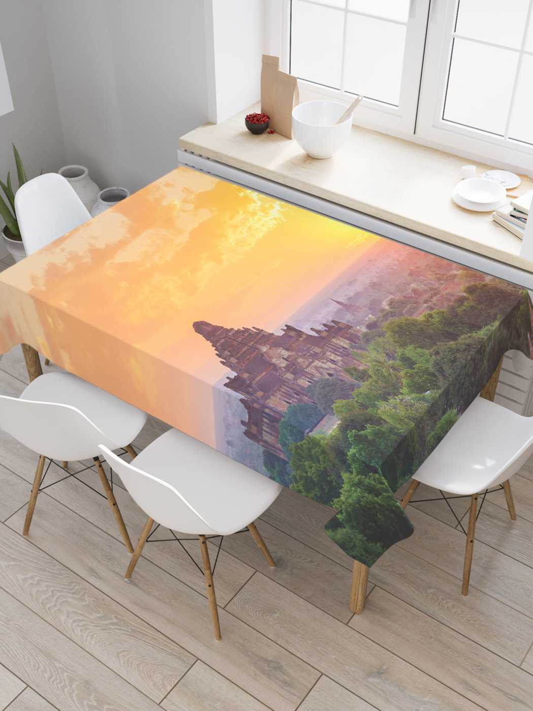 

Скатерть прямоугольная JoyArty "Солнечная магия" из оксфорда, 120x145 см, Солнечная магия