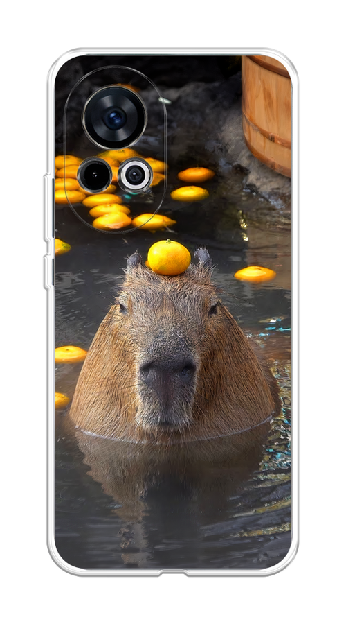 

Чехол на Huawei Nova 12 "Капибара отдыхает", Коричневый;оранжевый;серый, 6123050-1