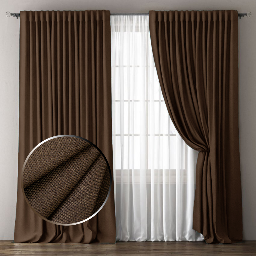 фото Классические шторы eleganta eastlegend цвет: коричневый