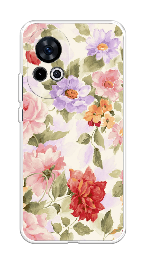 

Чехол на Huawei Nova 12 "Акварельные пионы", Розовый;бежевый, 6123050-1