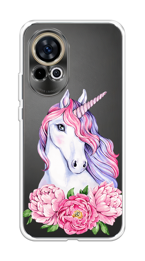 

Чехол на Huawei Nova 12 "Единорог с пионами", Розовый;белый;зеленый, 6123050-1