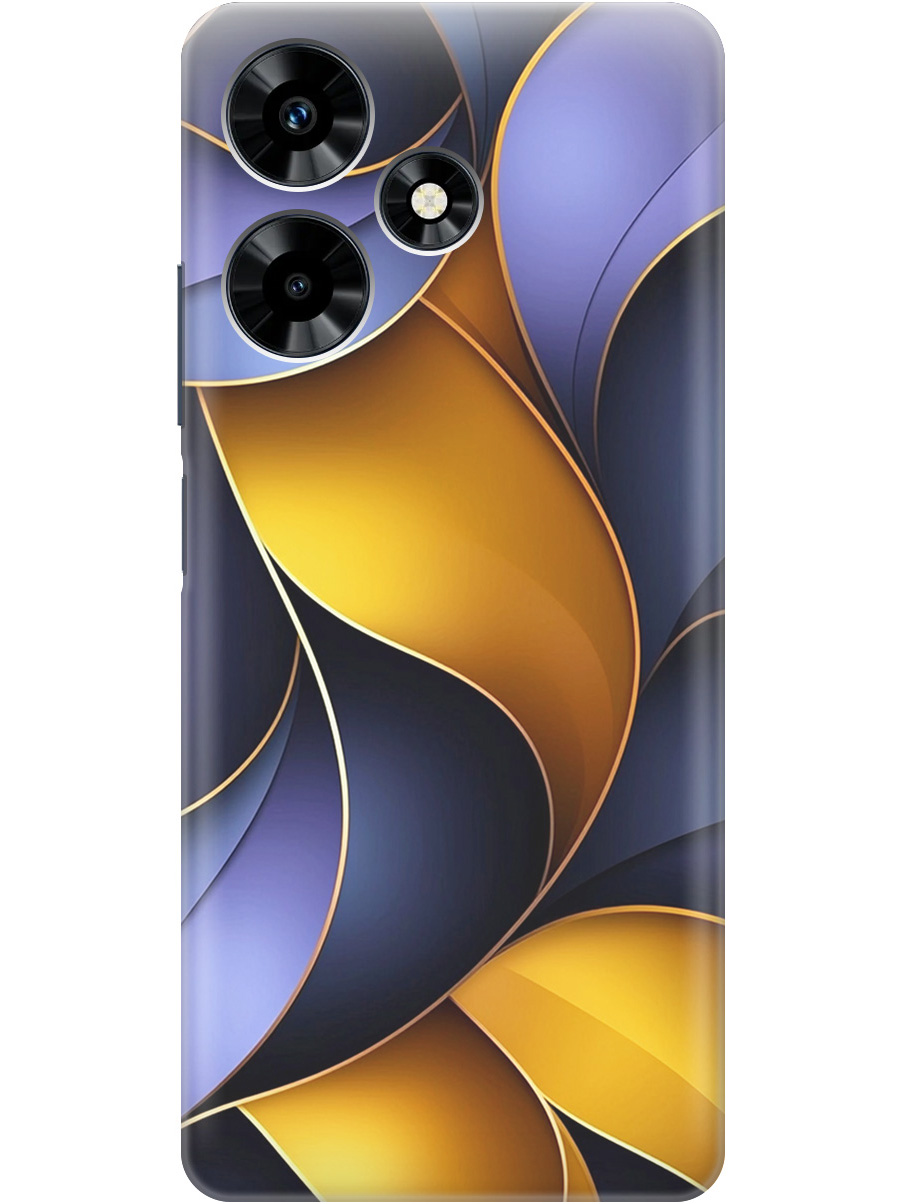 

Силиконовый чехол на Infinix Hot 30 с принтом "Желто-сиреневые изгибы", Прозрачный;желтый;фиолетовый, 773940131