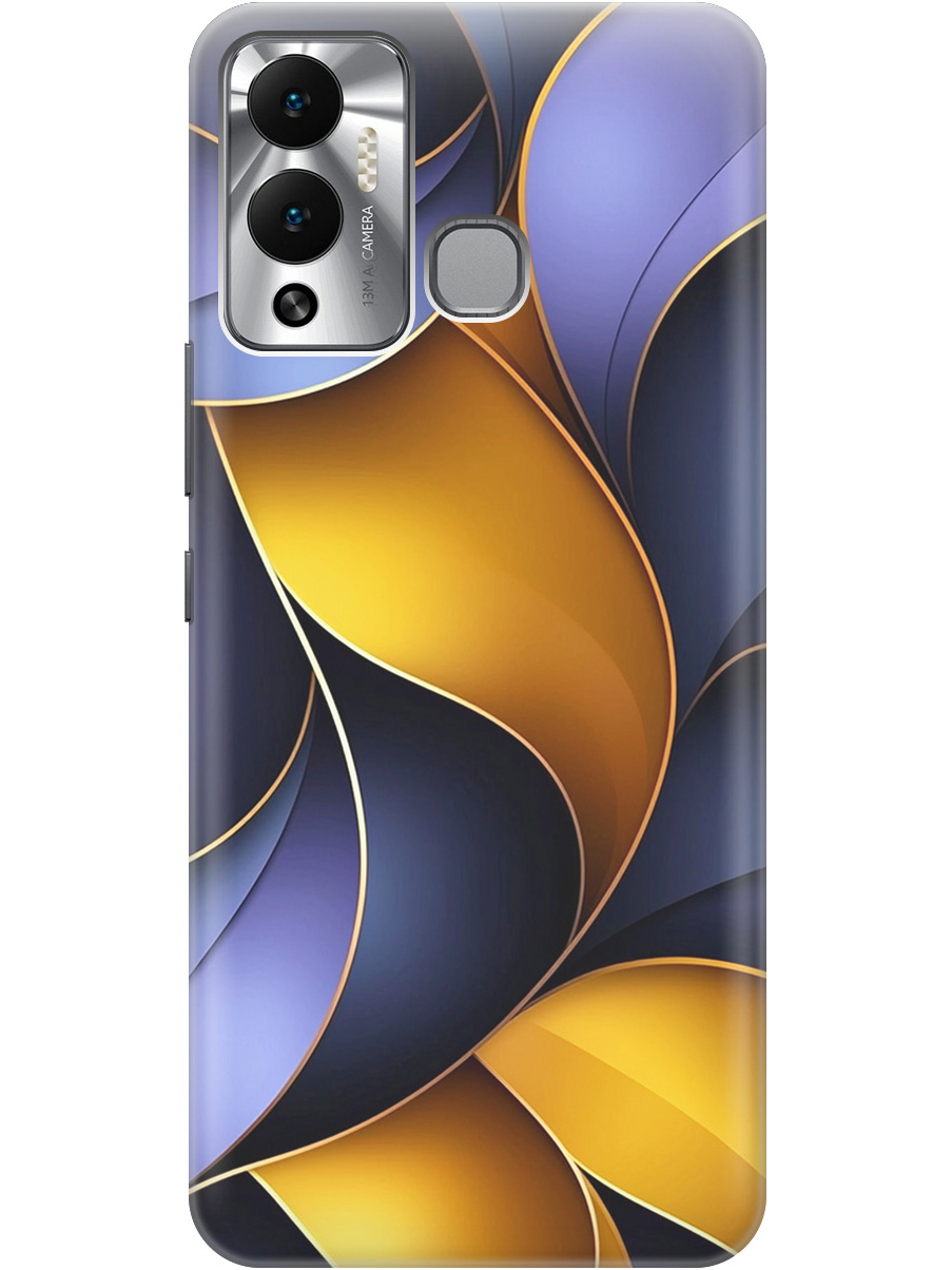 

Силиконовый чехол на Infinix Hot 12 Play NFC с принтом "Желто-сиреневые изгибы", Прозрачный;желтый;фиолетовый, 743694431