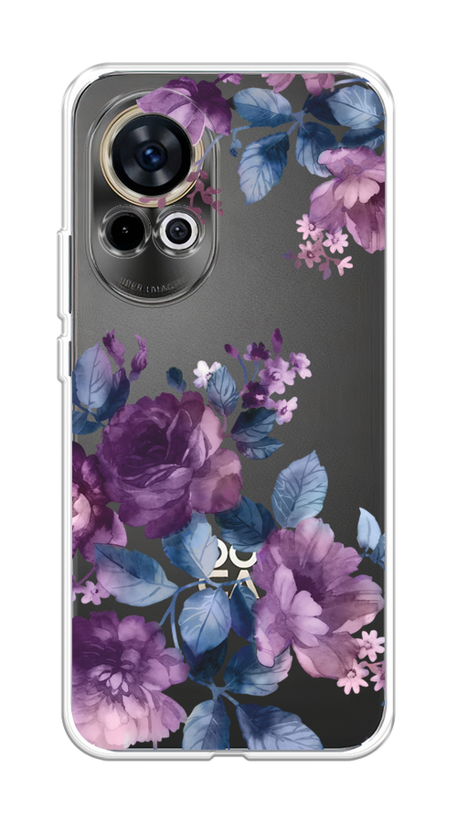 

Чехол на Huawei Nova 12 "Purple Blossoms", Синий;фиолетовый, 6123050-1