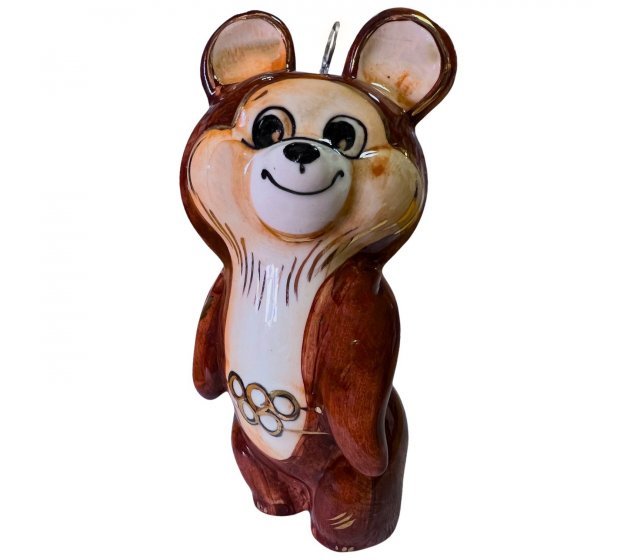 Елочная игрушка Лефортовский фарфор Олимпийский Мишка 78918 1 шт. коричневый