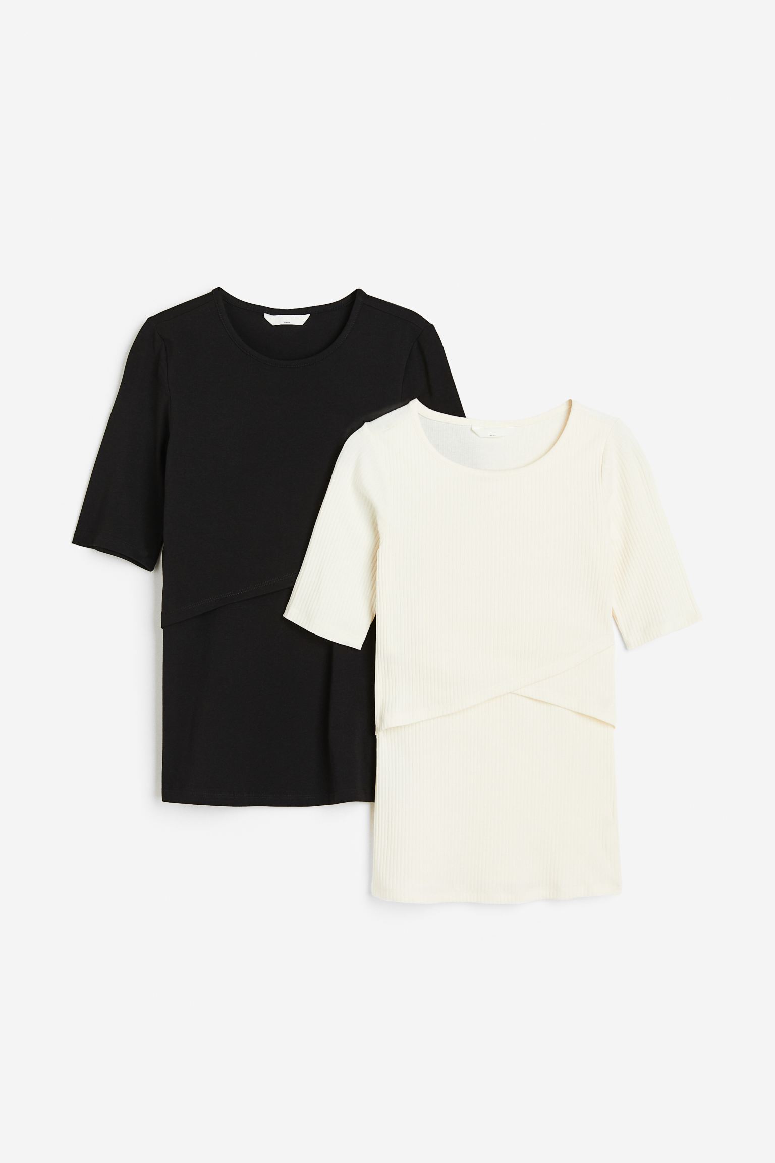 Комплект футболок женских H&M 1030507004 черных S (доставка из-за рубежа)