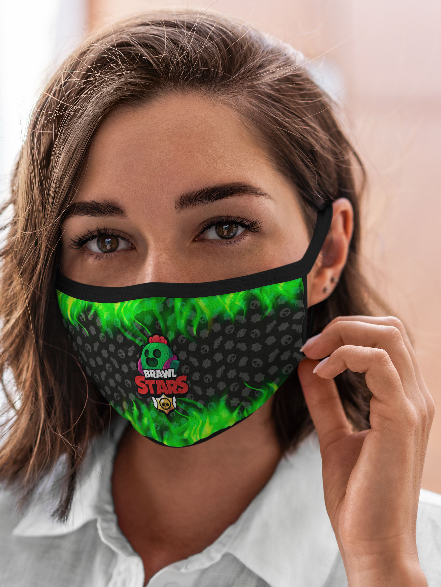 

Многоразовая маска унисекс Burnettie Brawl Stars Spike., Разноцветный, Brawl Stars Spike.