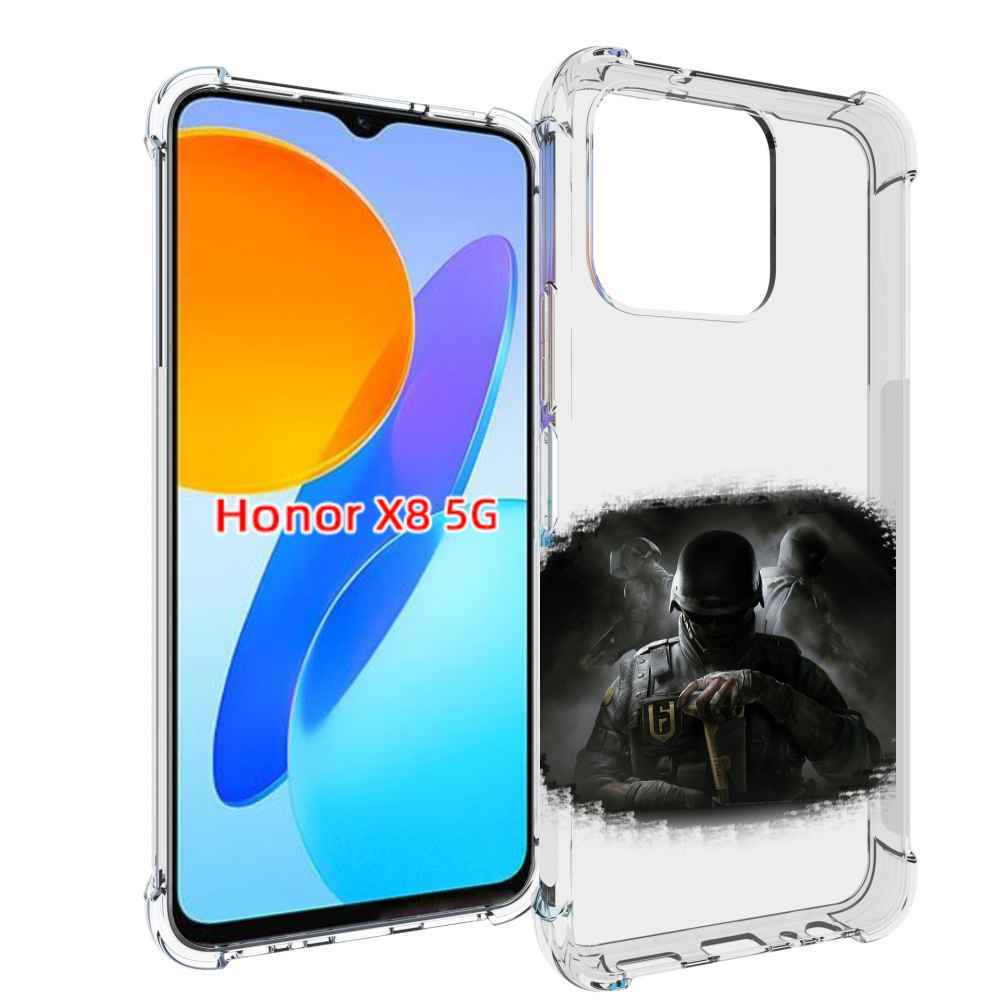 

Чехол MyPads Rainbow Six Siege для Honor X8 5G, Прозрачный, Tocco