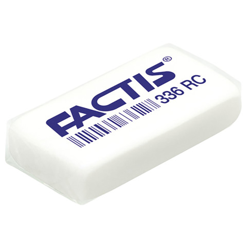 

Ластик FACTIS 336 RC (Испания), 40х20х8 мм, белый, прямоугольный, CNF336RC, eraser-s-49