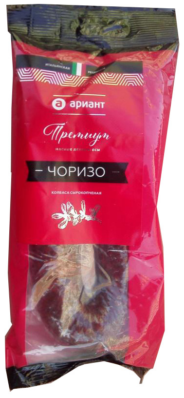 

Колбаса сырокопченая Ариант Чоризо полусухая +-500 г