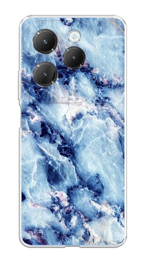 

Чехол на Infinix Hot 40 Pro "Мрамор с синими прожилками", Синий, 3105350-1