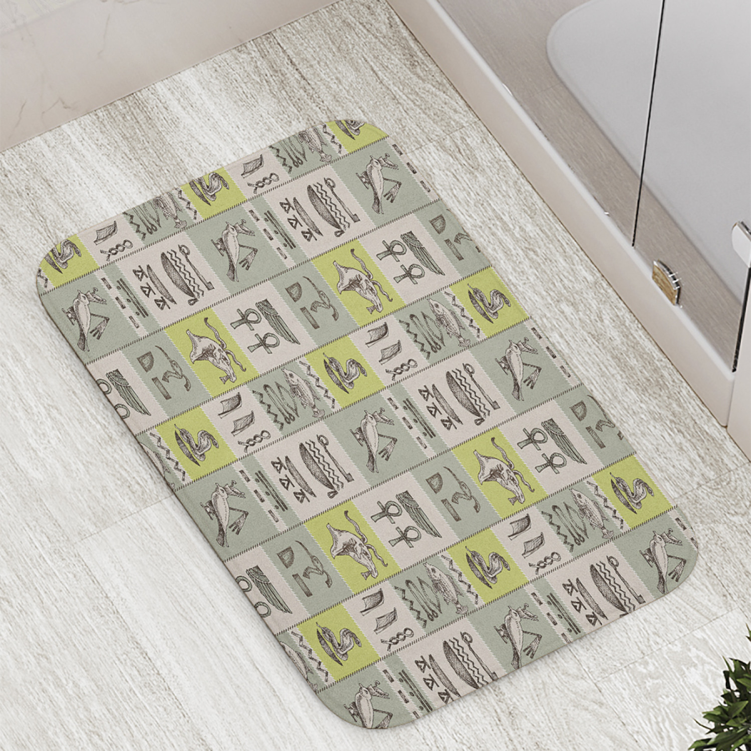 

Коврик противоскользящий JoyArty "Египетские руны" для ванной, сауны, бассейна, 77х52 см, Египетские руны