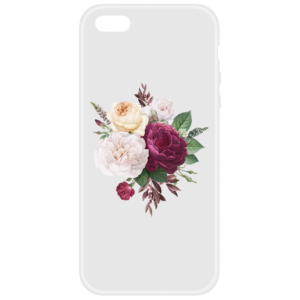 Чехол-накладка Софт Цветочная композиция для iPhone 5/5s