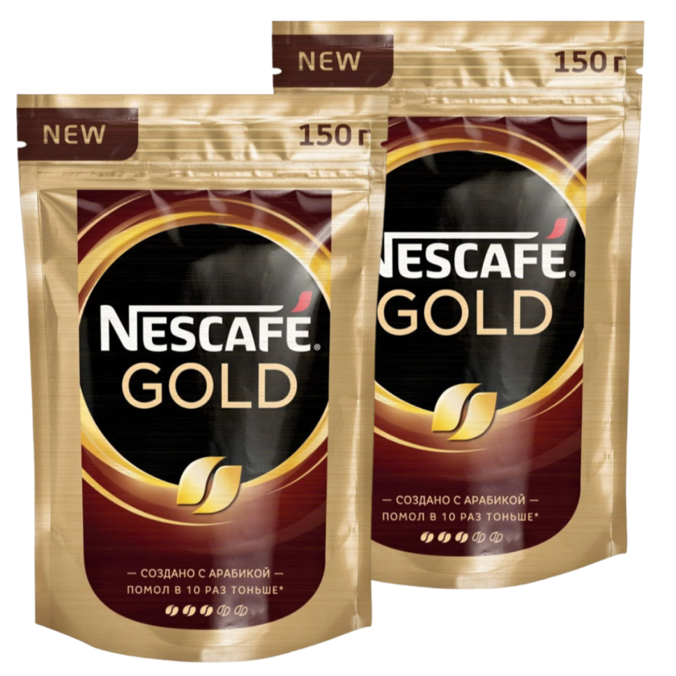 Кофе растворимый Nescafe Gold 2 шт по 150 г