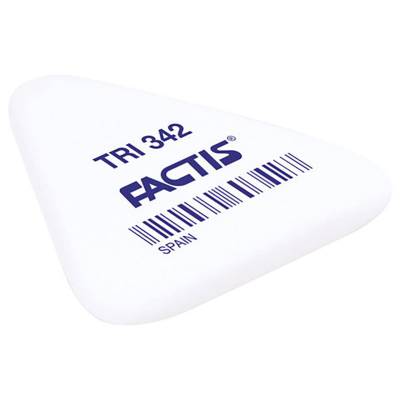 

Ластик FACTIS TRI 342 (Испания), 49х45х6 мм, белый, треугольный, мягкий, PNFTRI342, eraser-s-71