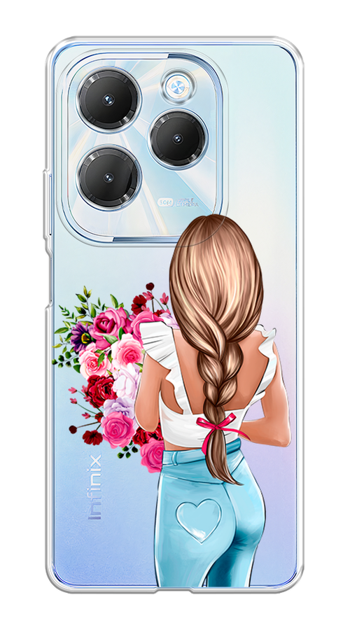 

Чехол на Infinix Hot 40 Pro "Девушка с цветами", 3105350-1