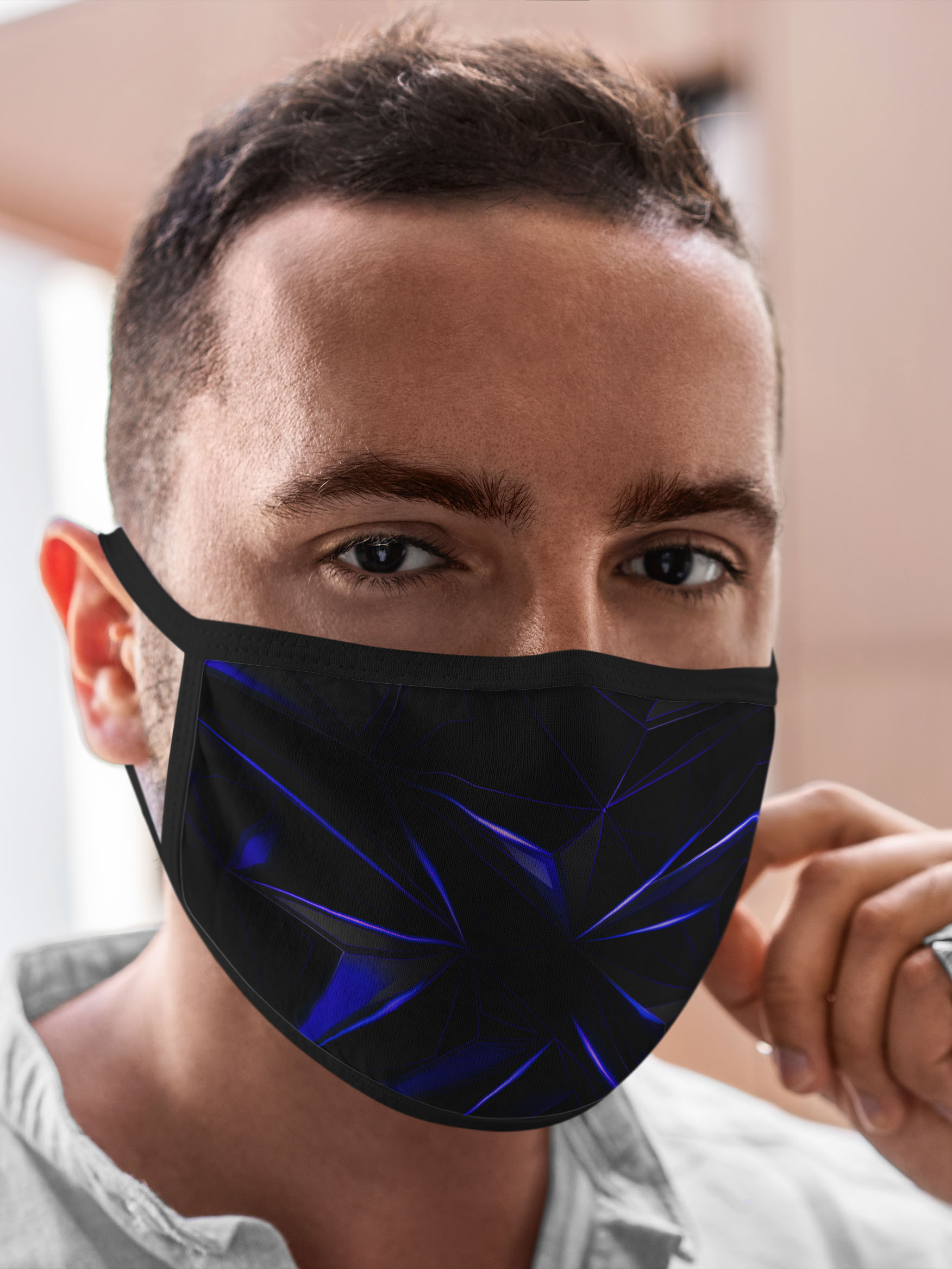 

Многоразовая маска унисекс Burnettie Текстуры Hexagon Blue, Разноцветный, Текстуры Hexagon Blue