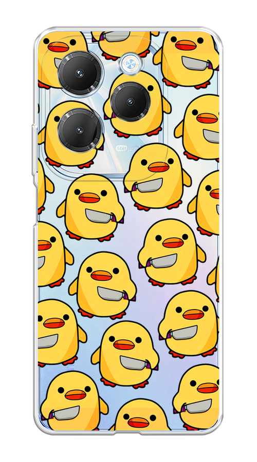 

Чехол на Infinix Hot 40 Pro "Утка с ножом", Прозрачный;желтый;оранжевый, 3105350-1