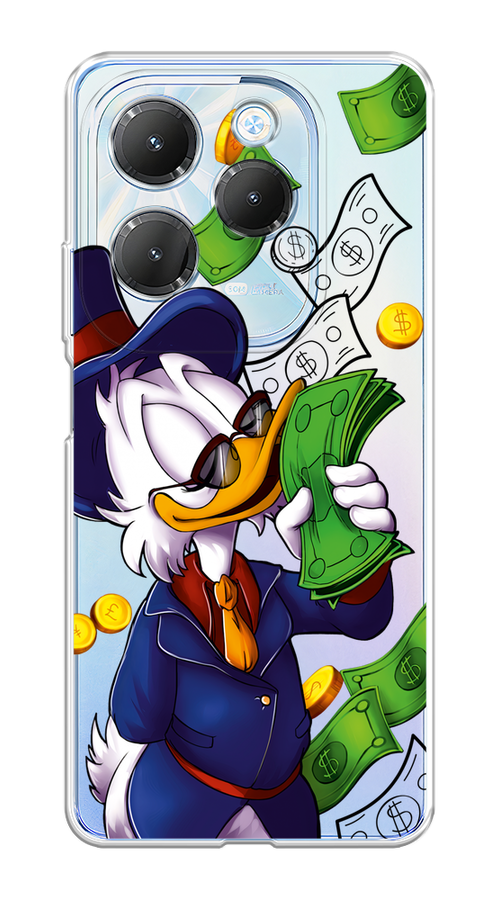 

Чехол на Infinix Hot 40 Pro "Scrooge McDuck with Money", Синий;зеленый;белый, 3105350-1