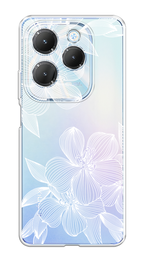 

Чехол на Infinix Hot 40 Pro "Крокус", Белый;прозрачный, 3105350-1