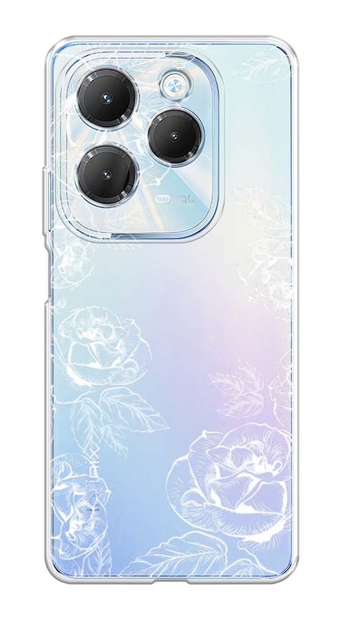 

Чехол на Infinix Hot 40 Pro "Розы графика", Черный;серый, 3105350-1