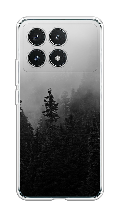 

Чехол на Xiaomi Redmi K70 Pro 5G "Туманный лес", Серый;черный, 320750-1