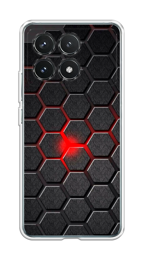 

Чехол на Xiaomi Redmi K70 Pro 5G "Соты красные", Красный;черный;серый, 320750-1