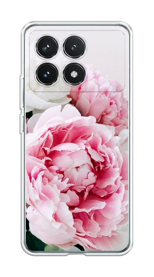 

Чехол на Xiaomi Redmi K70 Pro 5G "Розовые и белые пионы", Розовый;белый, 320750-1