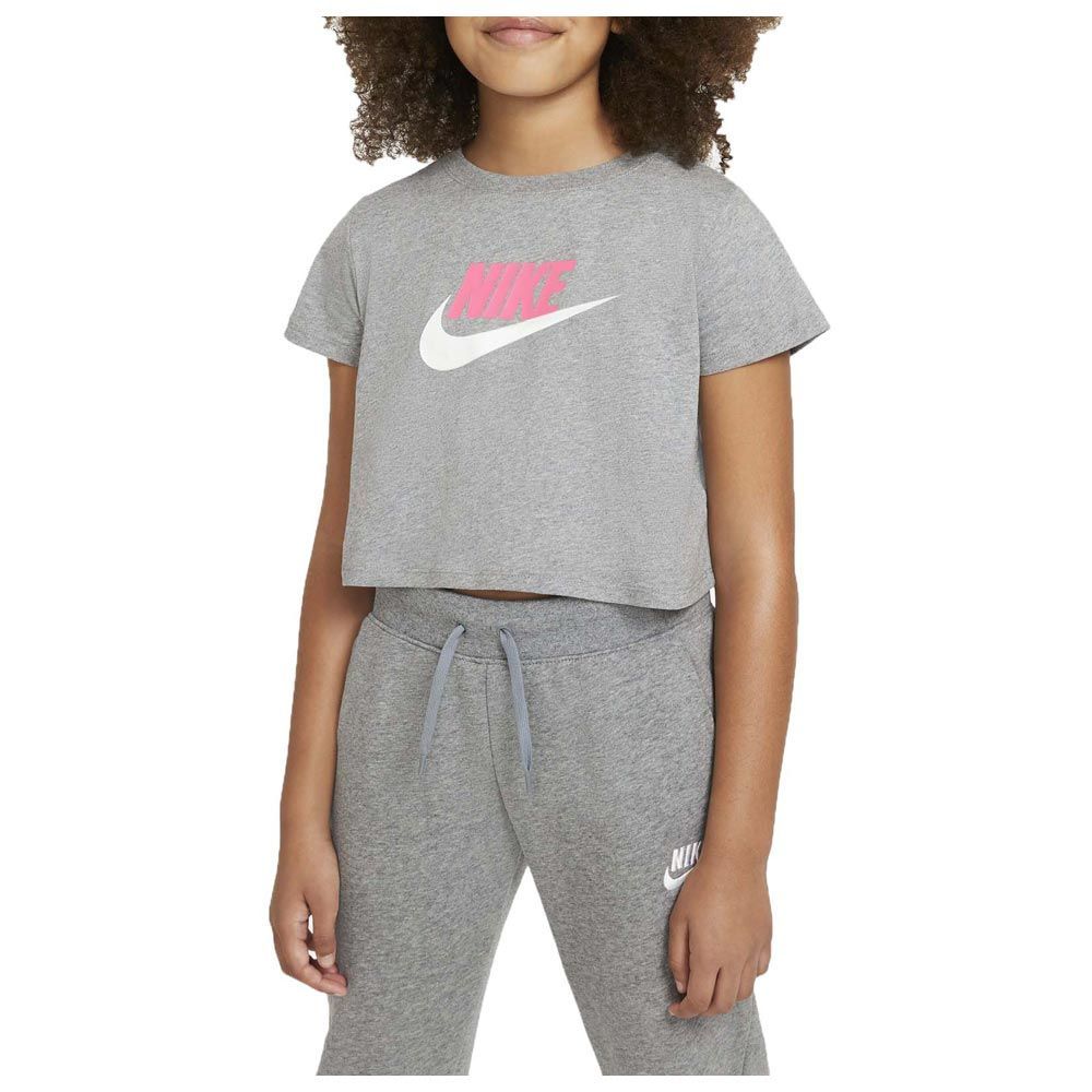 Футболка детская Nike DA6925-092, серый, 122, для девочек  - купить