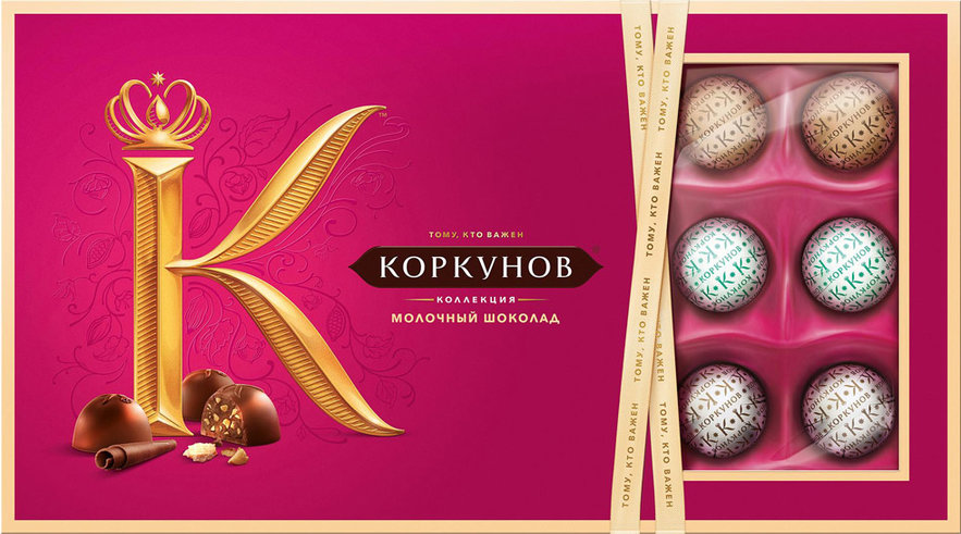 

Конфеты шоколадные Коркунов Ассорти из молочного шоколада 192 г