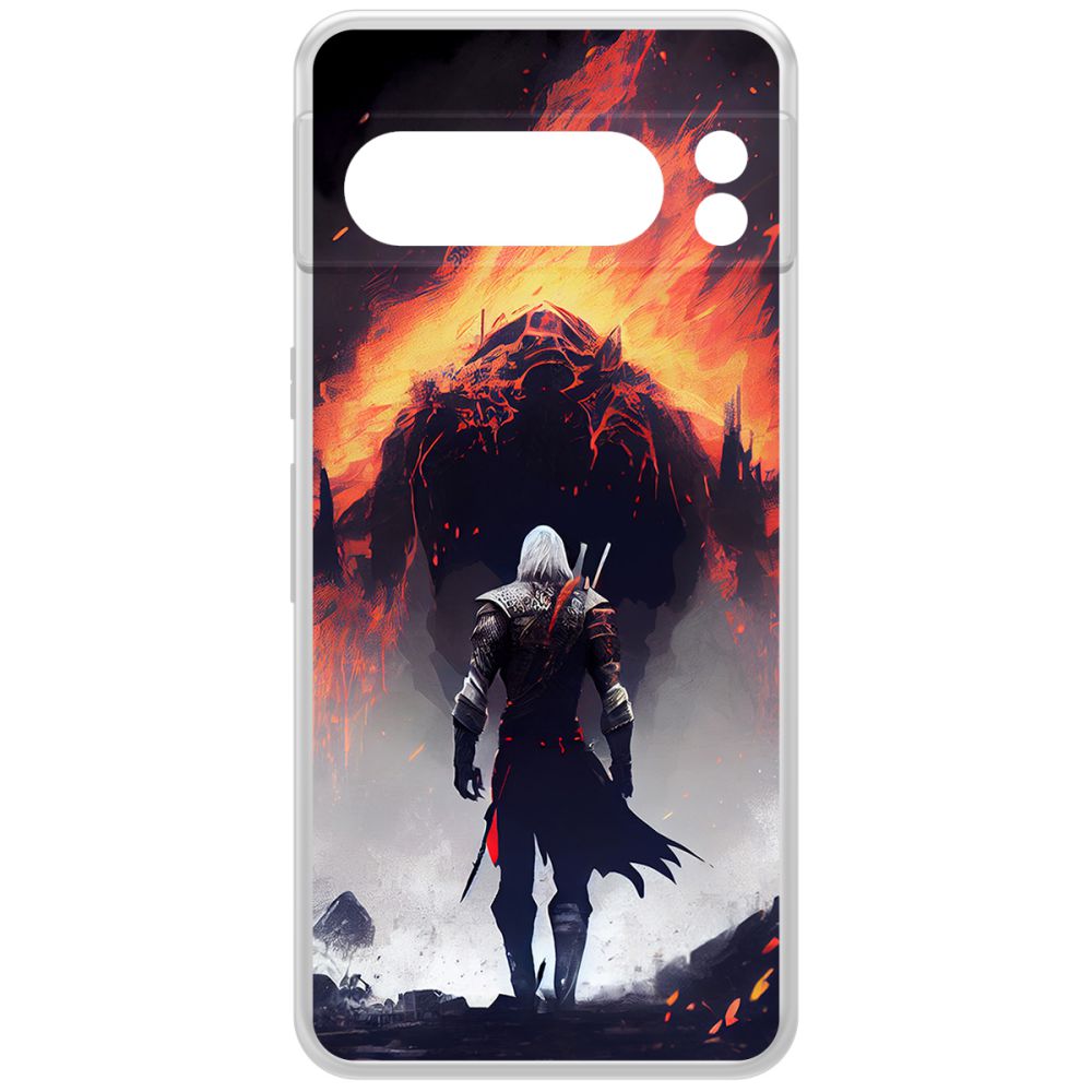 

Чехол-накладка Krutoff Clear Case Ведьмак. Геральт для GOOGLE Pixel 8 Pro, Прозрачный