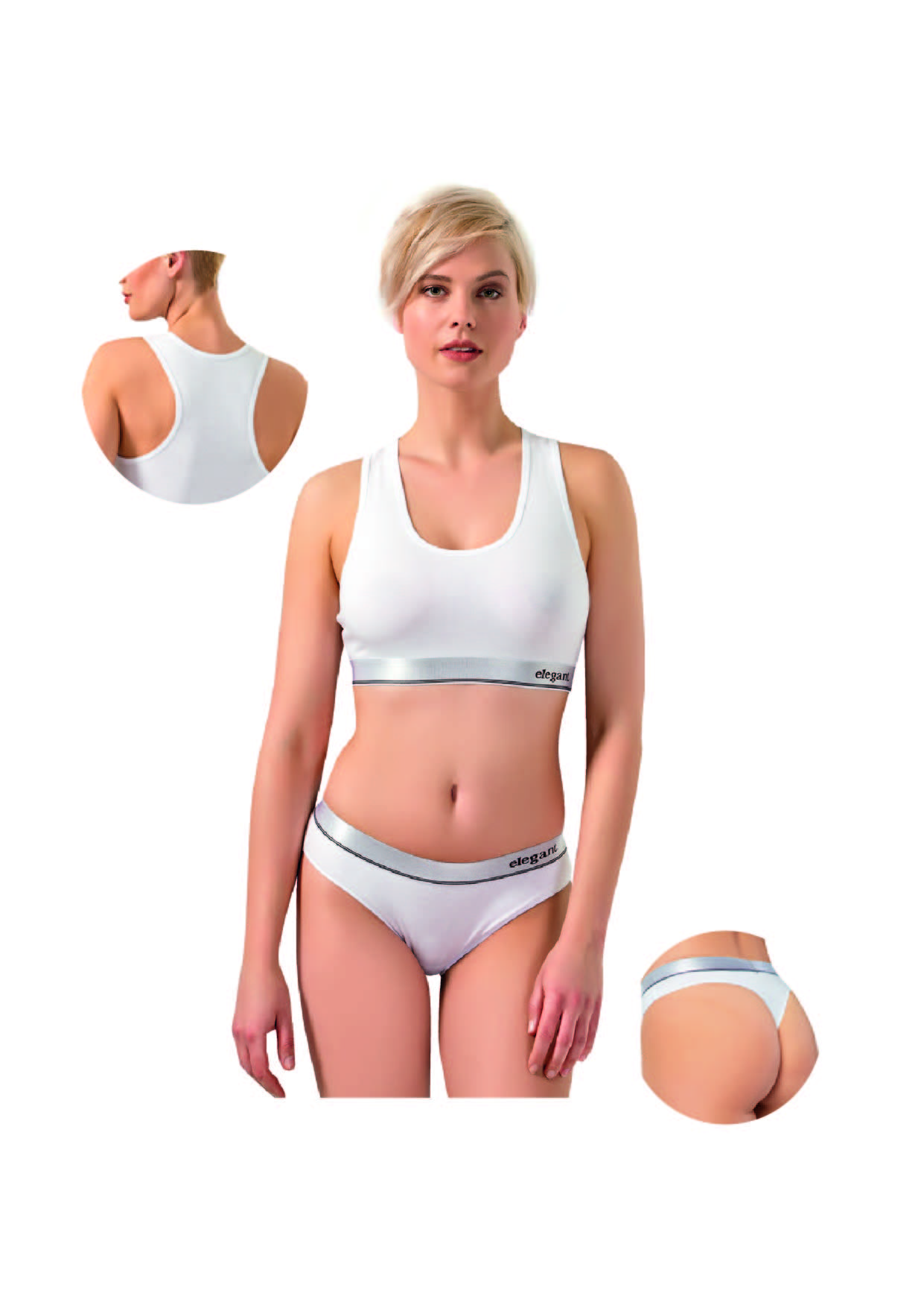 Комплект белья женский Oztas Underwear 23001-YG белый S