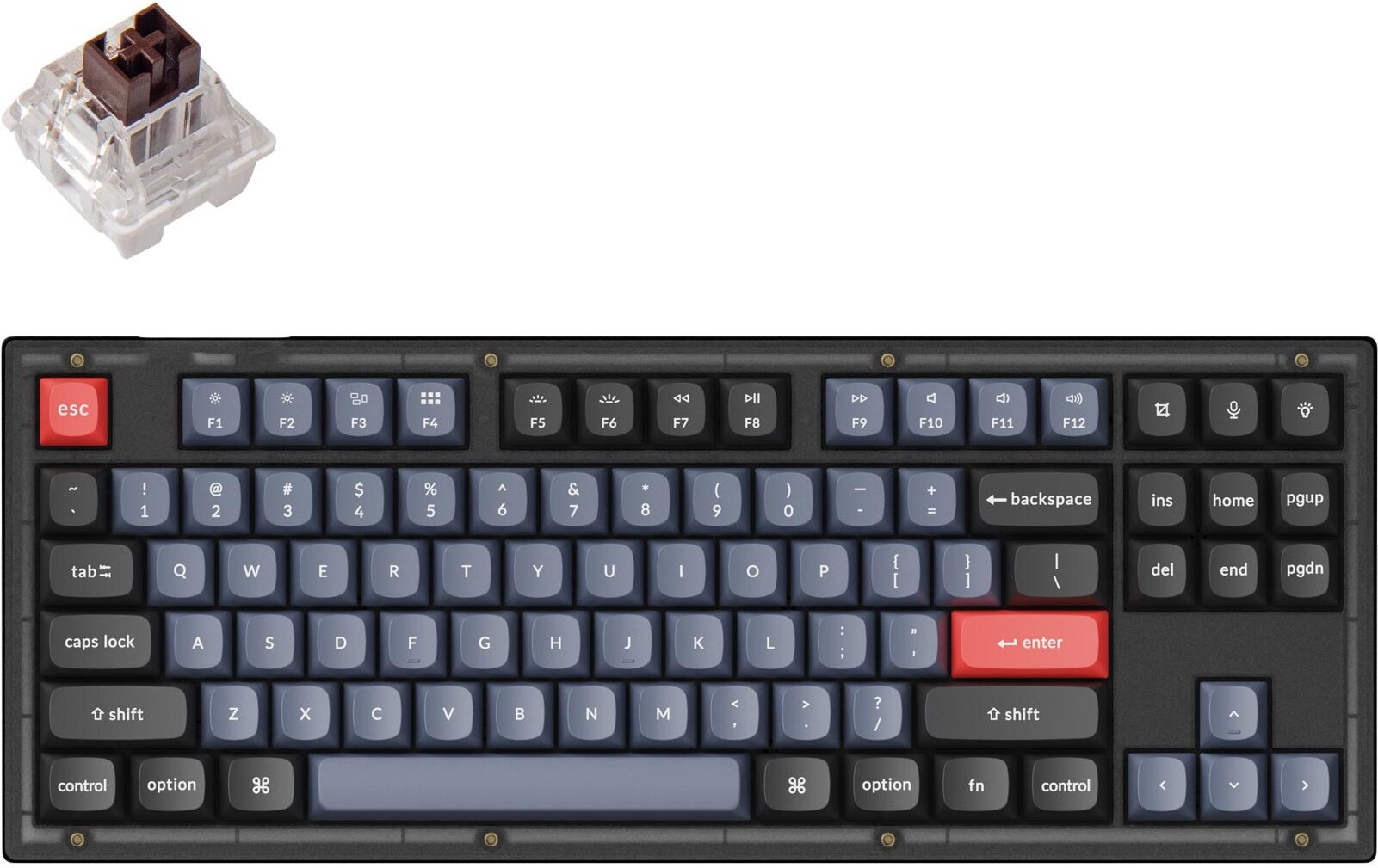 Проводная игровая клавиатура Keychron V3 K pro Brown Switch черный (V3-A3-RU)