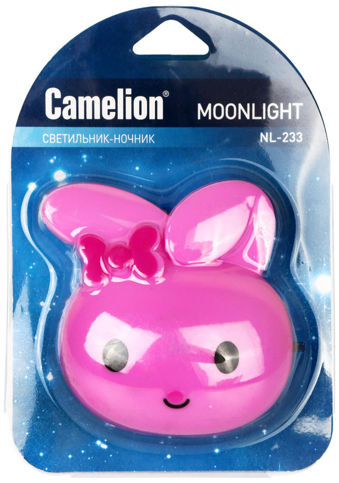 Ночник Camelion NL-233 Заяц розовый светильник напольный e27 40 вт абажур camelion kd 309 c02 11484