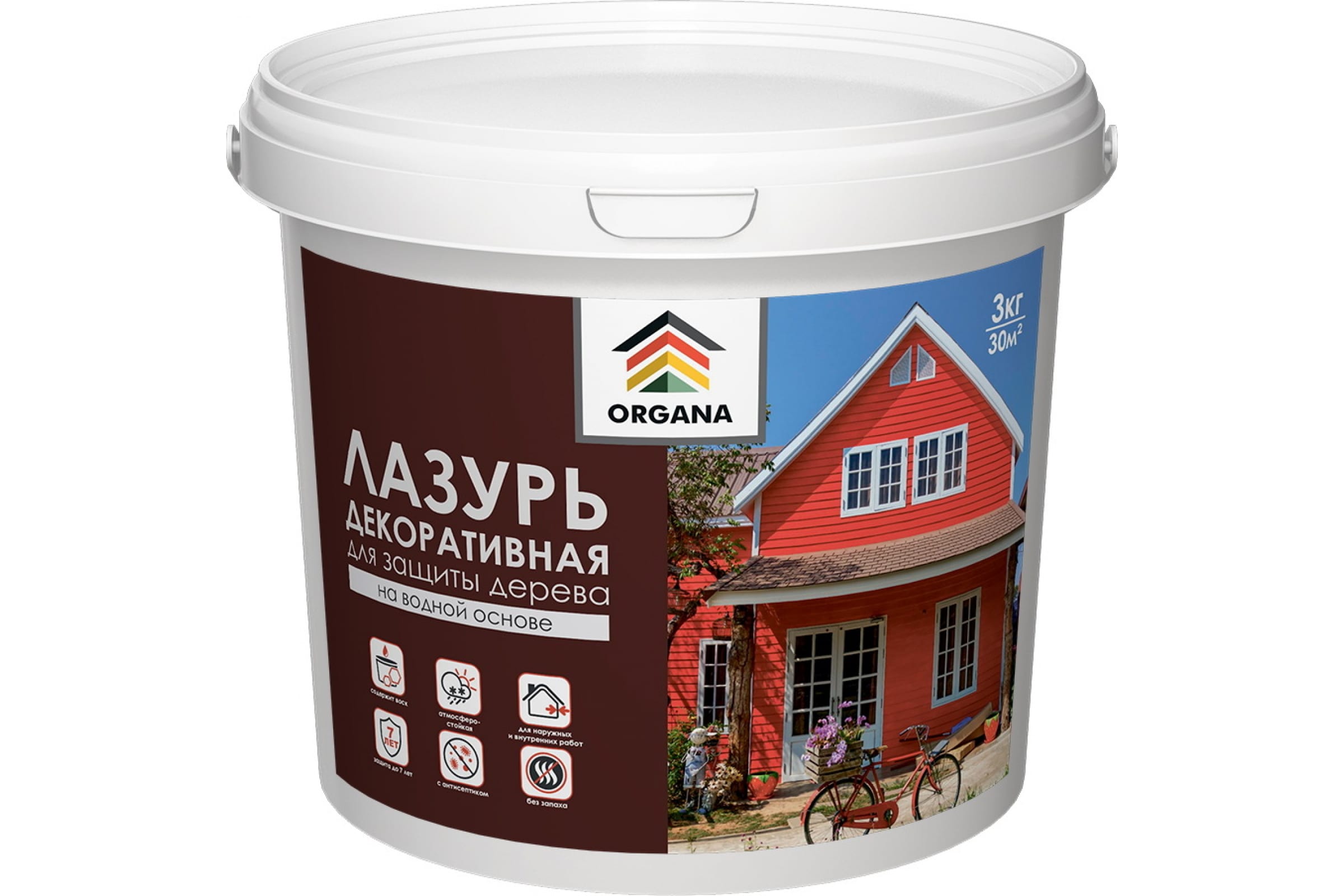 

Organa Лазурь декоративная Сoloured Varnish , ведро 3 кг, цвет асфальт 106854